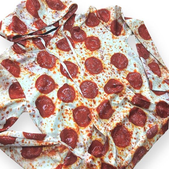 Pepperoni Hoodie Jersey Drawstring Sweatshirt Cosplay Costume Halloween UNISEX - Picture 8 of 11